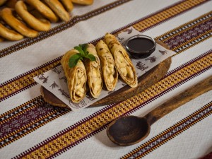 Блины с бананом и нутеллой